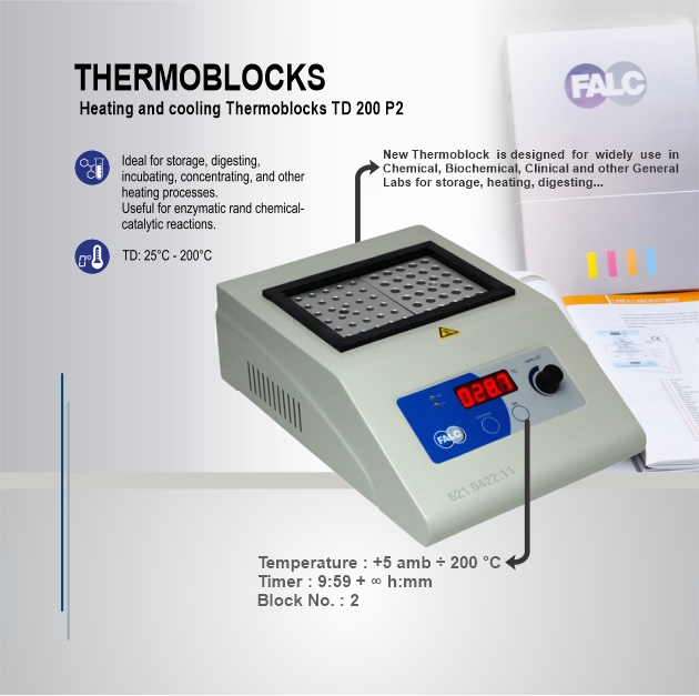ترموبلاک ( گرمکن لوله های آزمایشگاهی ) سری : +TD 200 P2